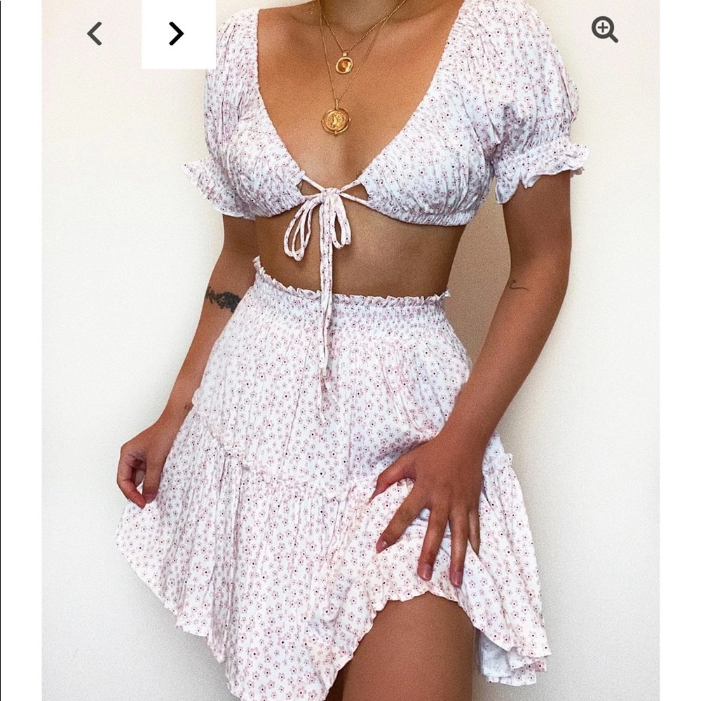 Floral skirt set